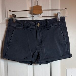 American Eagle Navy Khaki Shorts